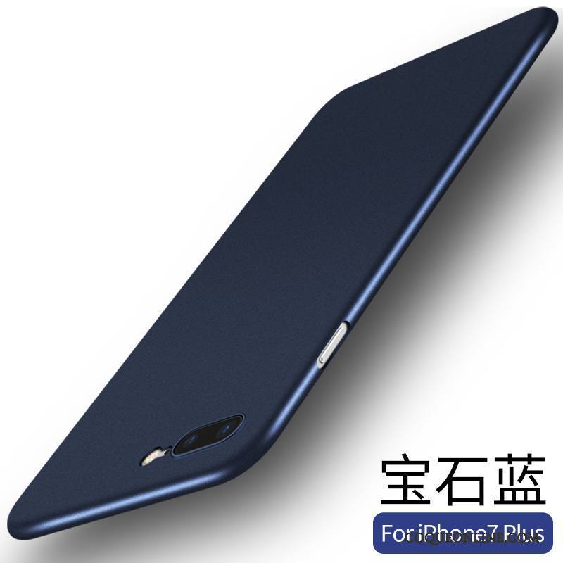 iPhone 7 Plus Protection Étui Bleu Transparent Délavé En Daim Coque De Téléphone Incassable