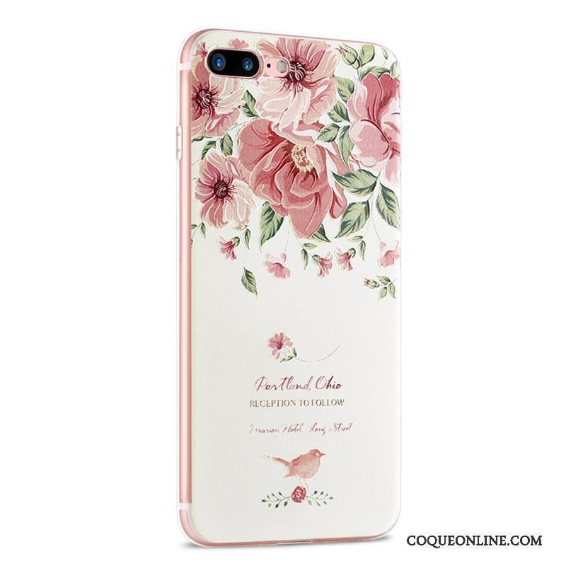 iPhone 7 Plus Silicone Pu Rose Coque De Téléphone Personnalité Étui Tout Compris