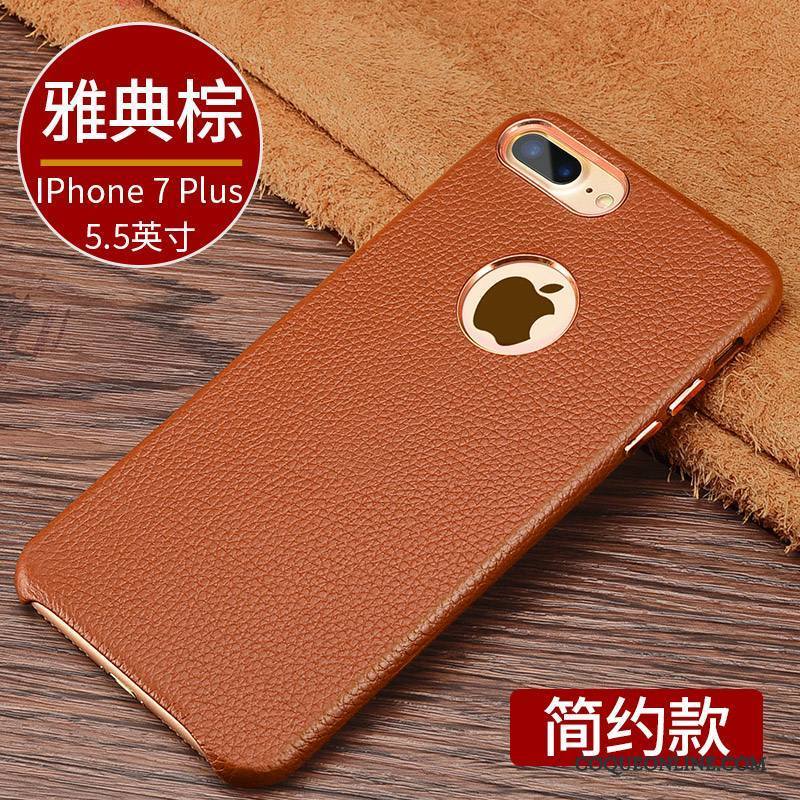 iPhone 7 Plus Étui En Cuir Nouveau Coque De Téléphone Business Tout Compris Protection Luxe