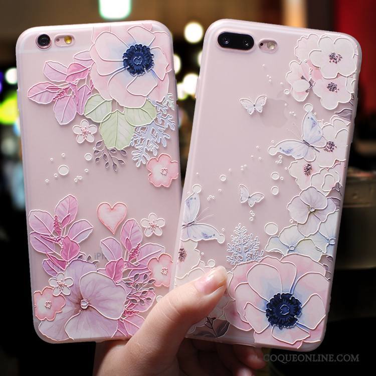 iPhone 7 Rose Coque De Téléphone Élégant Tout Compris Marque De Tendance Délavé En Daim Incassable