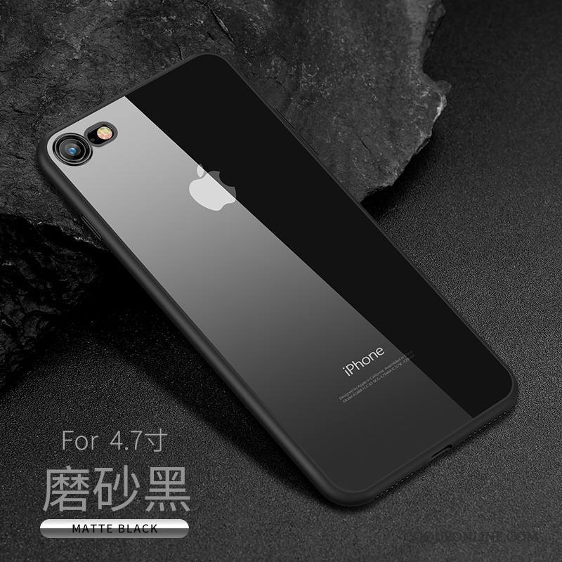 iPhone 7 Transparent Fluide Doux Coque Noir Silicone Étui Incassable