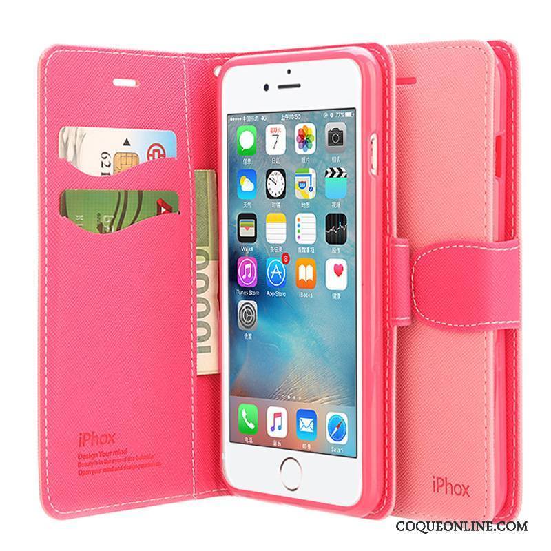 iPhone 7 Étui En Cuir Coque De Téléphone Incassable Housse Téléphone Portable Rouge Tout Compris