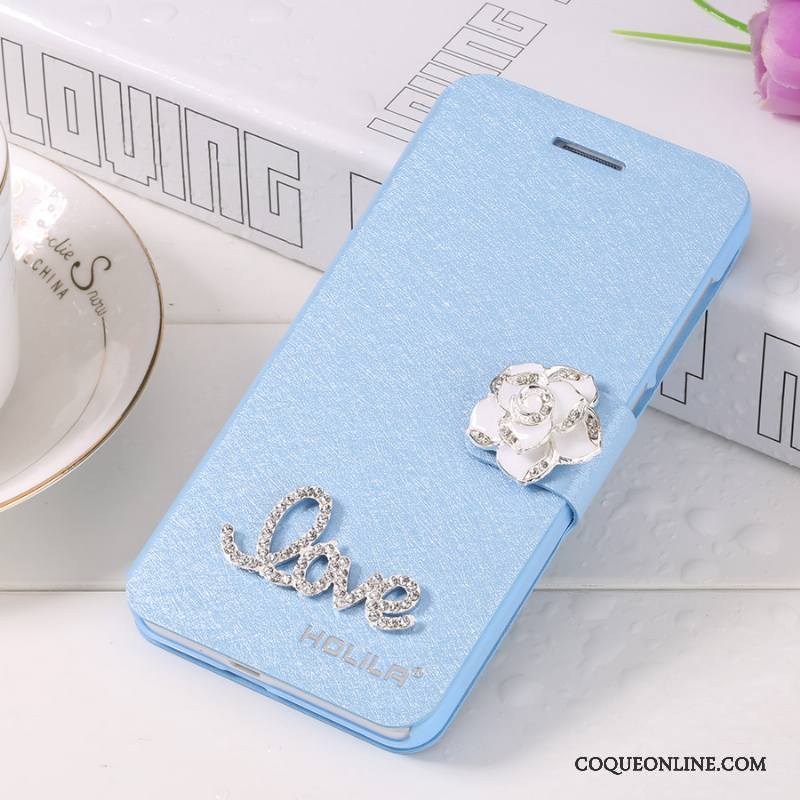 iPhone 7 Étui En Cuir Coque Téléphone Portable De Téléphone Bleu Clamshell Protection