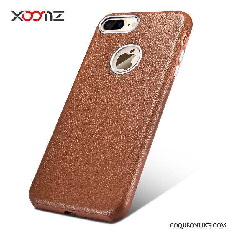 iPhone 7 Étui En Cuir Cuir Véritable Tout Compris Coque De Téléphone Business Protection Luxe