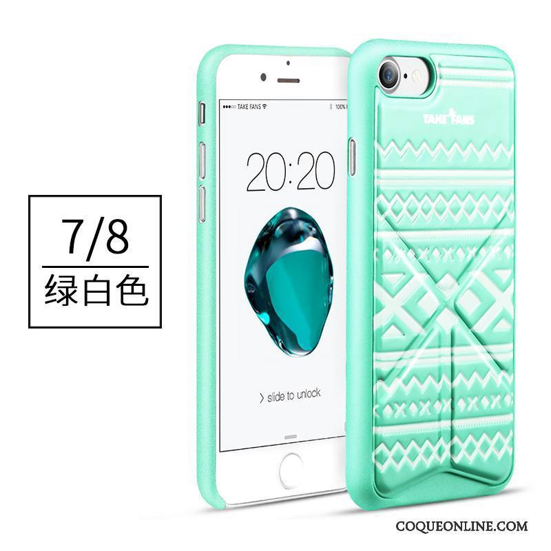 iPhone 8 Blanc Très Mince Créatif Coque Étui De Téléphone Vert