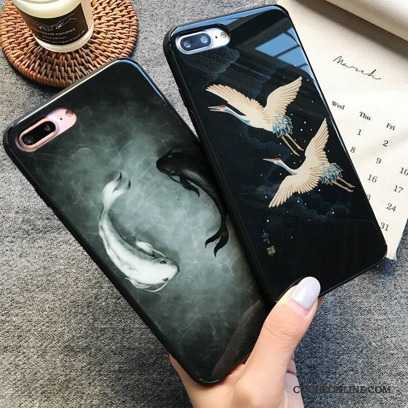 iPhone 8 Coque Noir Incassable Squid Verre Tout Compris Étui Protection