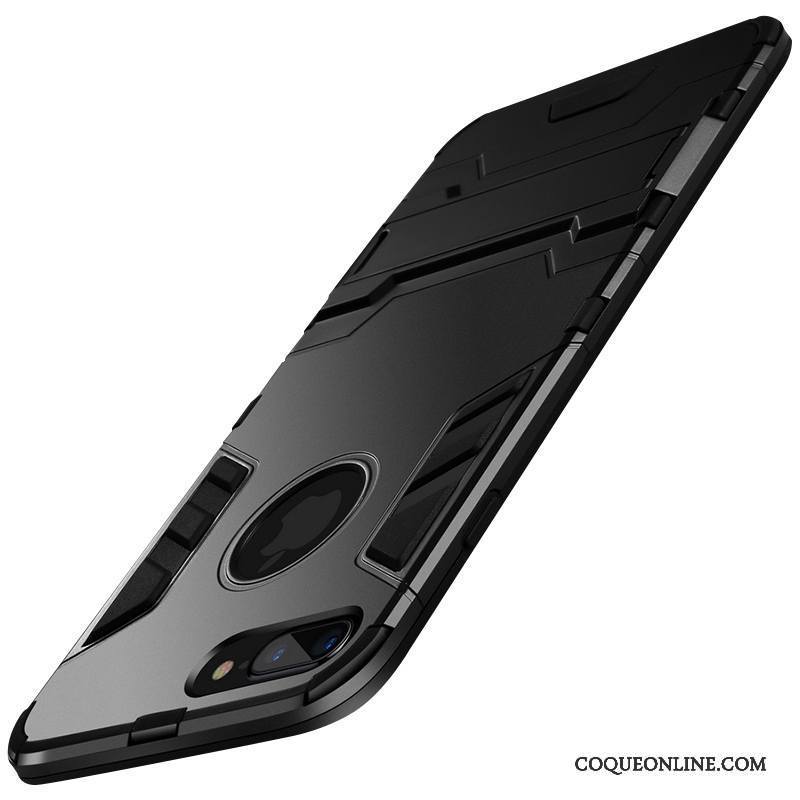 iPhone 8 Coque Tout Compris Tendance Noir Marque De Tendance Incassable Silicone Étui