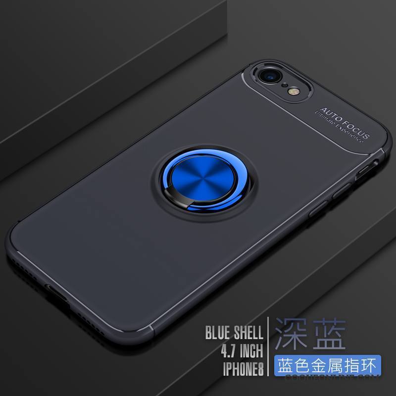 iPhone 8 Délavé En Daim Bleu Coque De Téléphone Très Mince Fluide Doux Silicone Étui