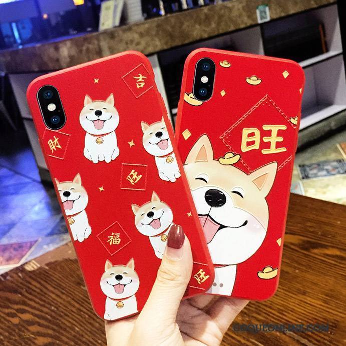 iPhone 8 Plus Coque Chiens Rouge Nouveau Incassable Amoureux De Fête Tout Compris