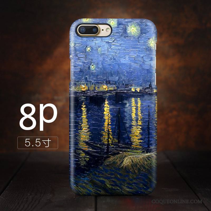 iPhone 8 Plus Coque De Téléphone Grue Sakura Bleu