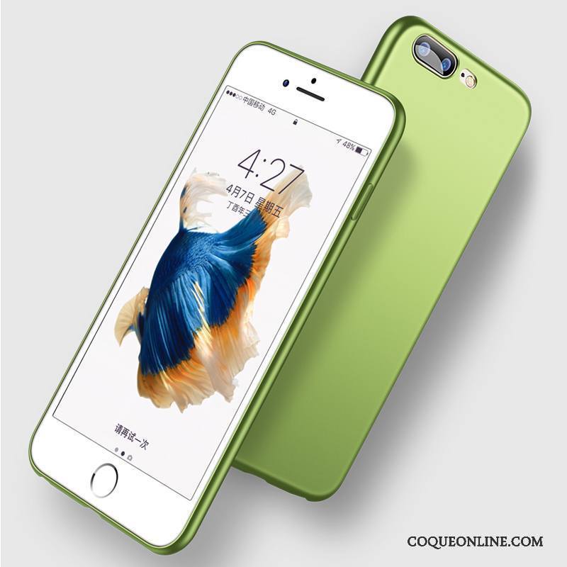 iPhone 8 Plus Coque Fluide Doux Très Mince Nouveau Vert Tendance Délavé En Daim Silicone