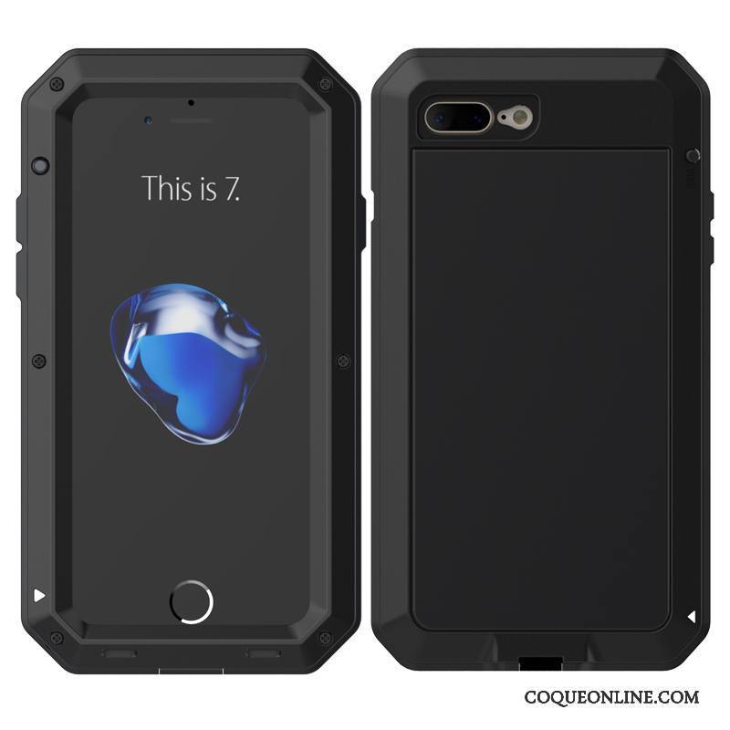 iPhone 8 Plus Coque Incassable Protection Trois Défenses Silicone De Téléphone Métal