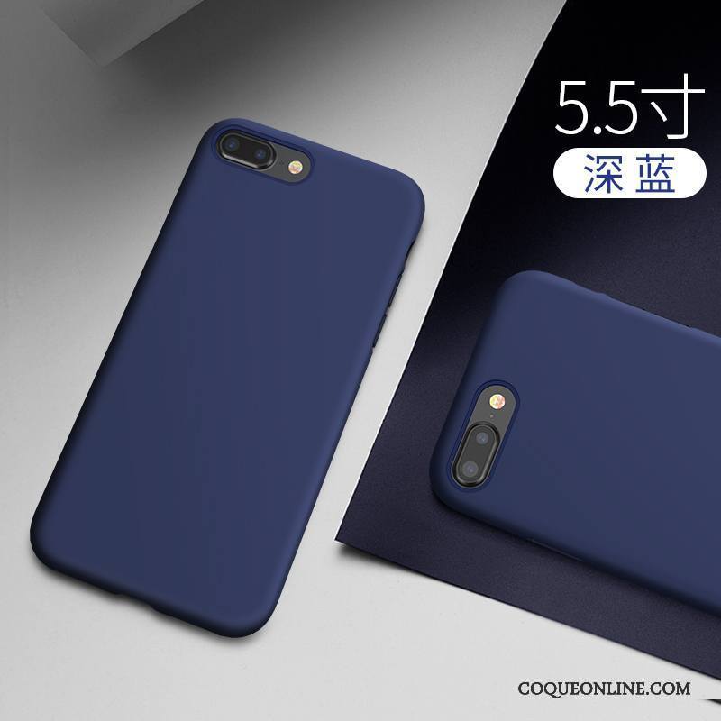 iPhone 8 Plus Coque Marque De Tendance Modèle Étui Incassable Bleu Silicone Protection