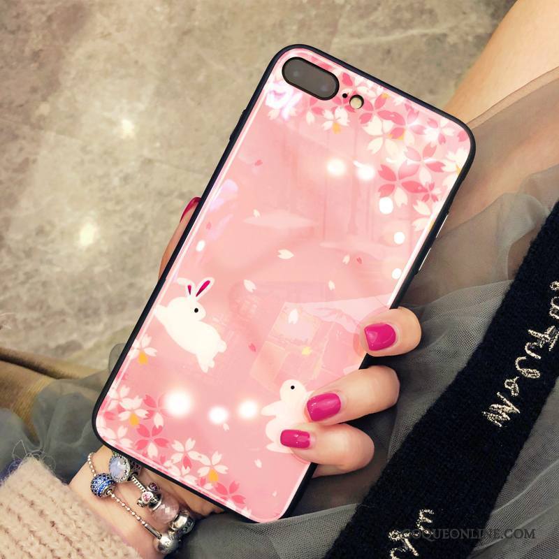 iPhone 8 Plus Miroir Coque De Téléphone Protection Rose Étui Net Rouge Nouveau