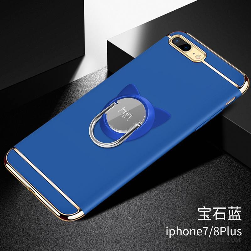iPhone 8 Plus Étui Incassable Coque De Téléphone Délavé En Daim Bleu Nouveau Difficile