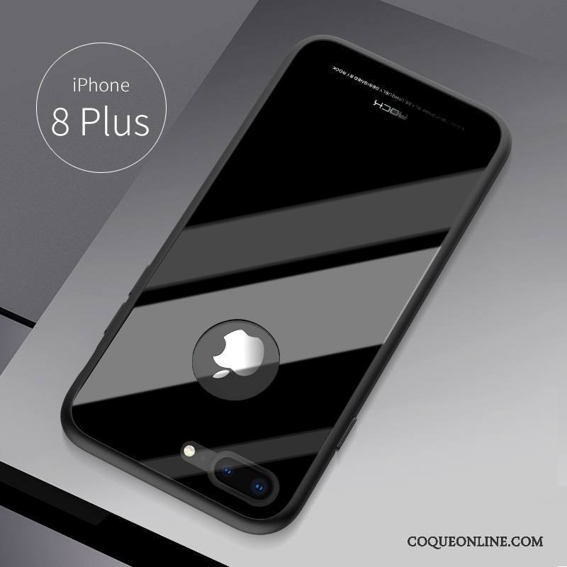 iPhone 8 Plus Étui Noir Coque Fluide Doux De Téléphone Incassable Protection