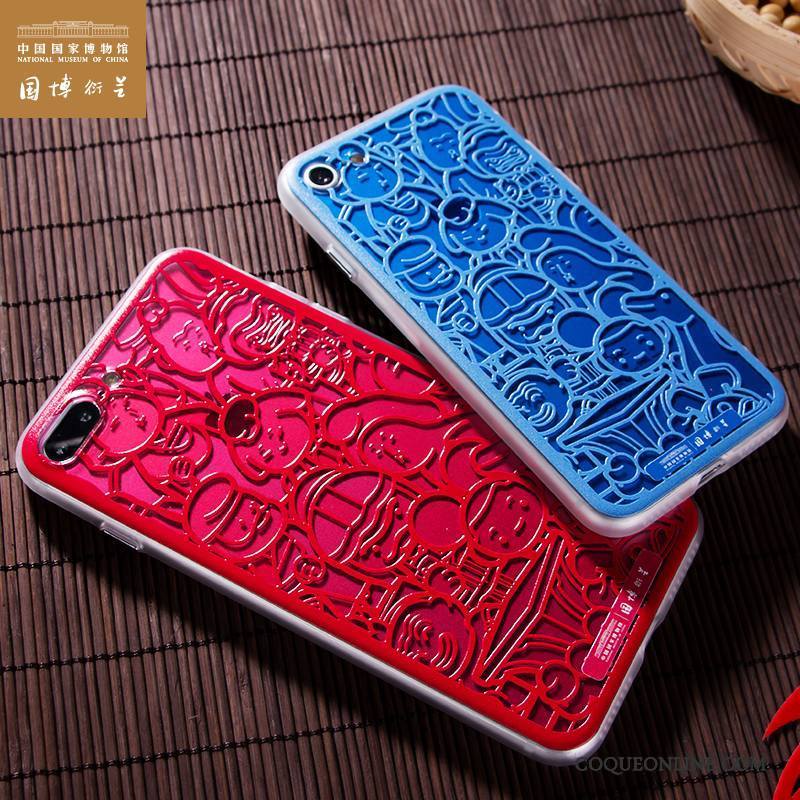 iPhone 8 Protection Étui Art Coque De Téléphone Rouge Style Chinois