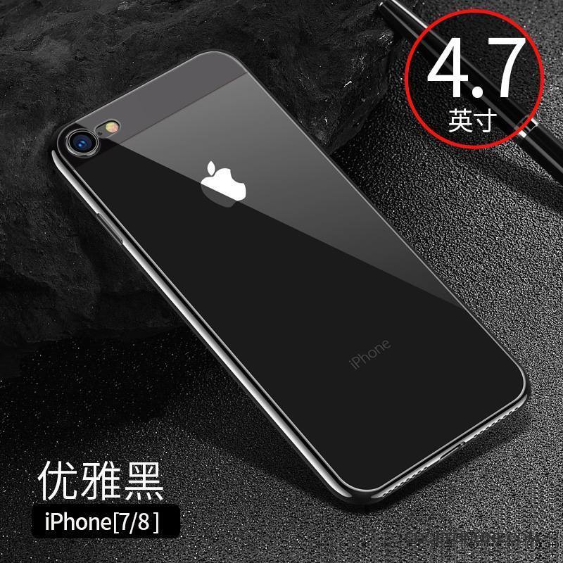 iPhone 8 Silicone Noir Étui Coque Incassable Fluide Doux Transparent