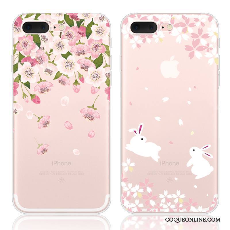 iPhone 8 Silicone Étui Nouveau Ornements Suspendus Rose Coque De Téléphone Sakura