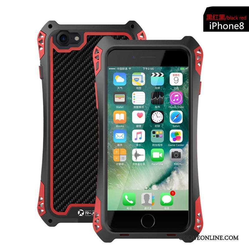 iPhone 8 Tendance Fluide Doux Coque De Téléphone Étui Rouge Support Silicone