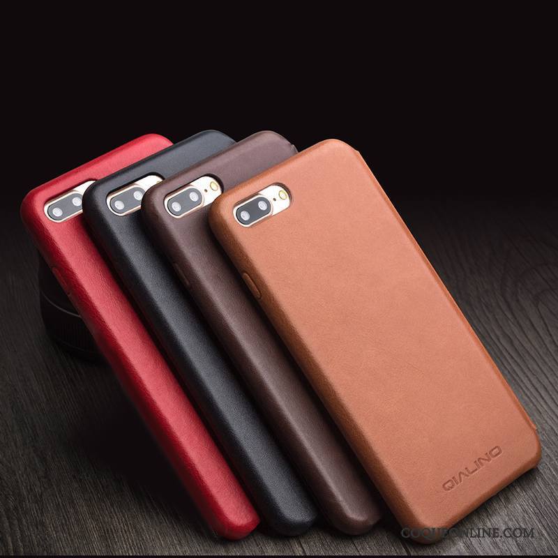 iPhone 8 Étui En Cuir Protection Coque De Téléphone Téléphone Portable Légère Business Cuir Véritable