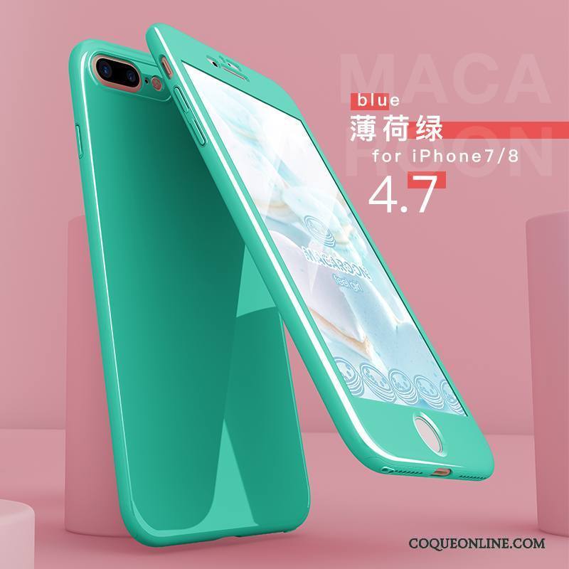 iPhone 8 Étui Tendance Vert Coque Nouveau De Téléphone Protection