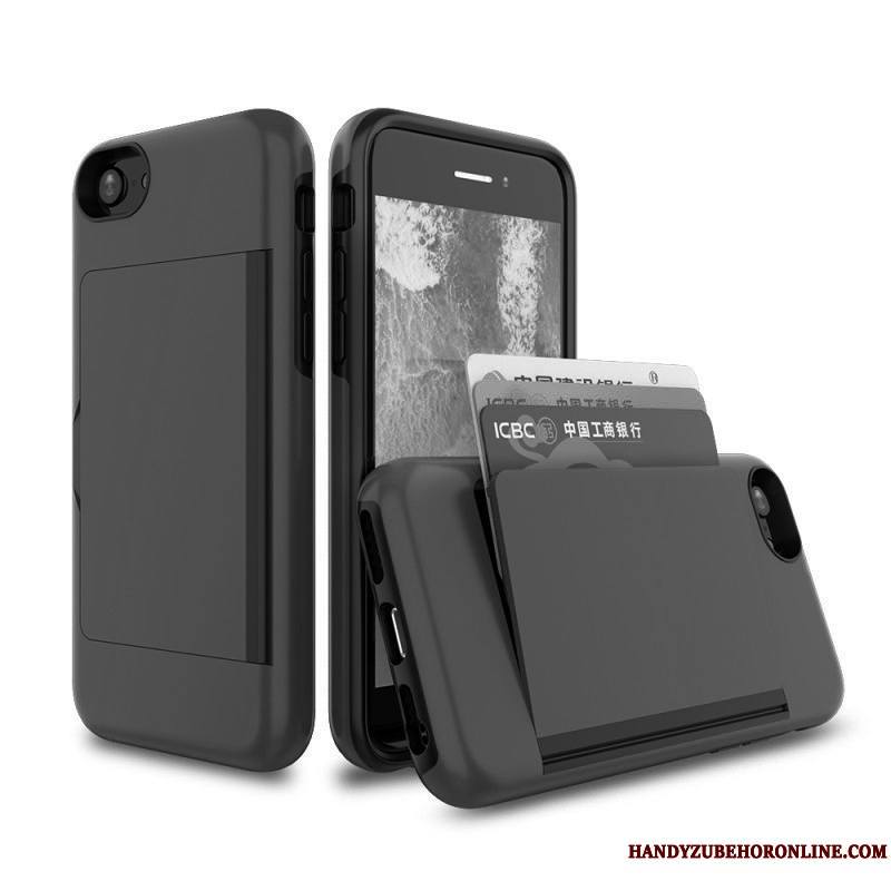 iPhone Se 2020 Couleurs De Bonbon Coque De Téléphone Protection Silicone Nouveau Noir Carte