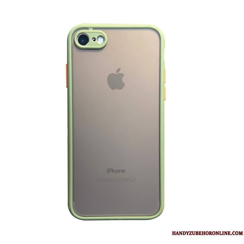 iPhone Se 2020 Délavé En Daim Tout Compris Europe Coque De Téléphone Silicone Vert Simple