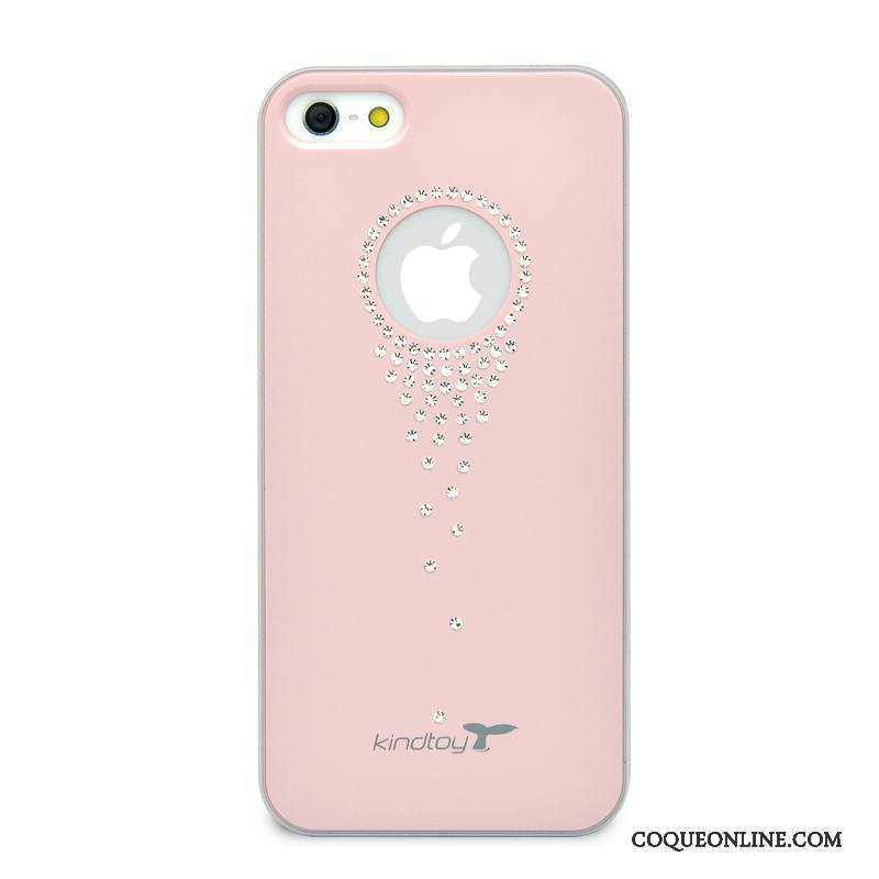 iPhone Se Coque De Téléphone Rose Protection Strass Étui Rouge Mode