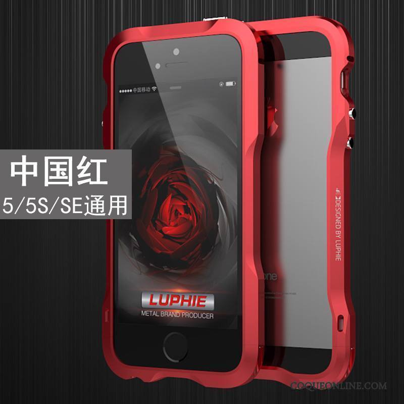 iPhone Se Rouge Métal Nouveau Border Coque De Téléphone Incassable