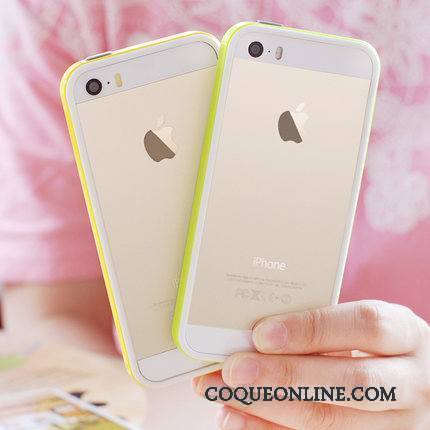 iPhone Se Vert Jaune Étui Tendance Incassable Border Coque