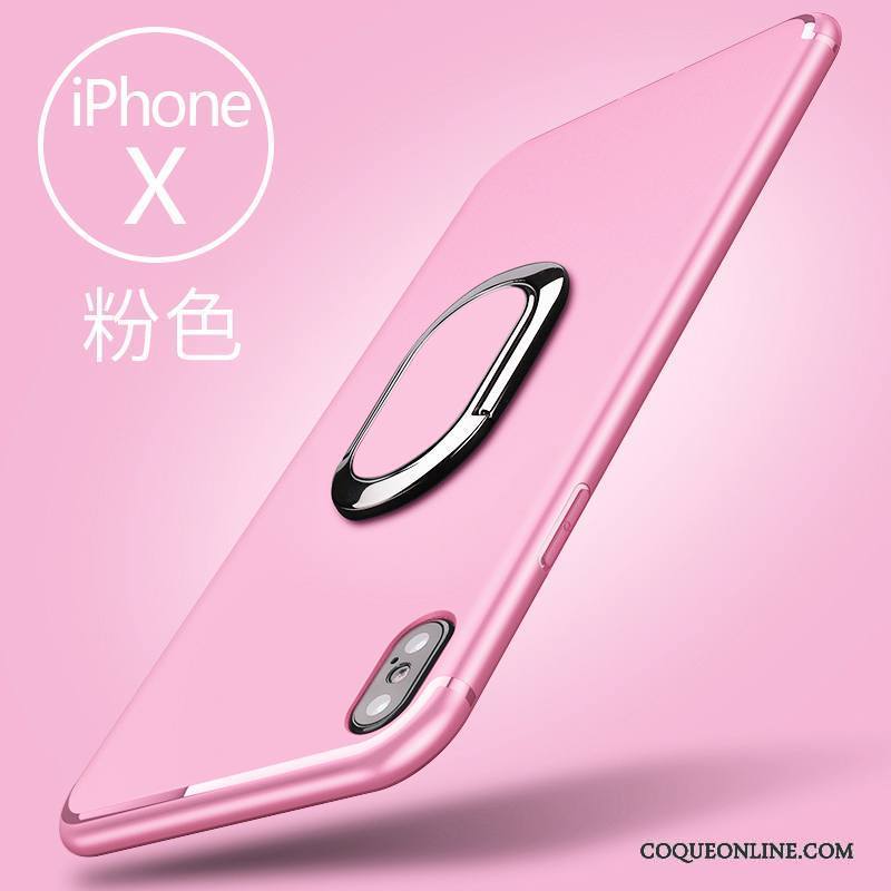 iPhone X Coque De Téléphone Délavé En Daim Silicone Étui Fluide Doux Rose Nouveau