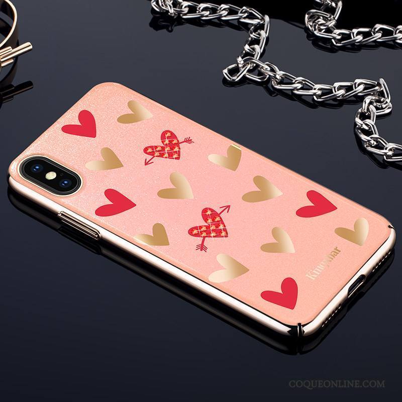 iPhone X Coque De Téléphone Incassable Créatif Marque De Tendance Or Rose Strass