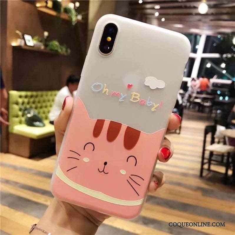 iPhone X Coque Gaufrage Créatif Silicone Fluide Doux Marque De Tendance Nouveau Tout Compris