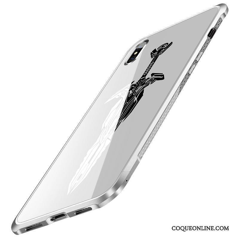 iPhone X Coque Marque De Tendance Border Difficile Protection Très Mince Métal Étui