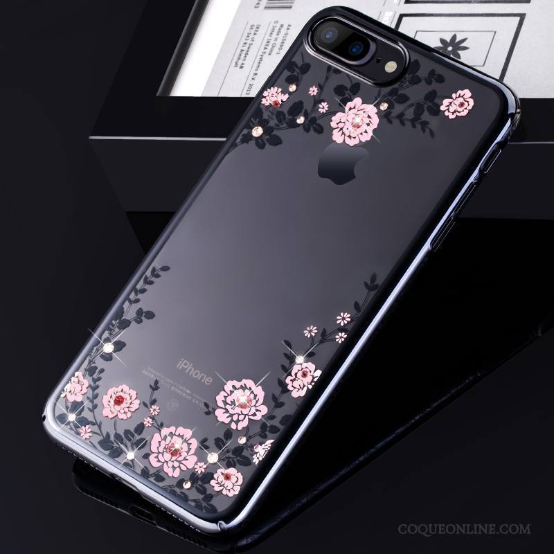 iPhone X Coque Strass Tout Compris Incassable Noir Marque De Tendance Or Étui