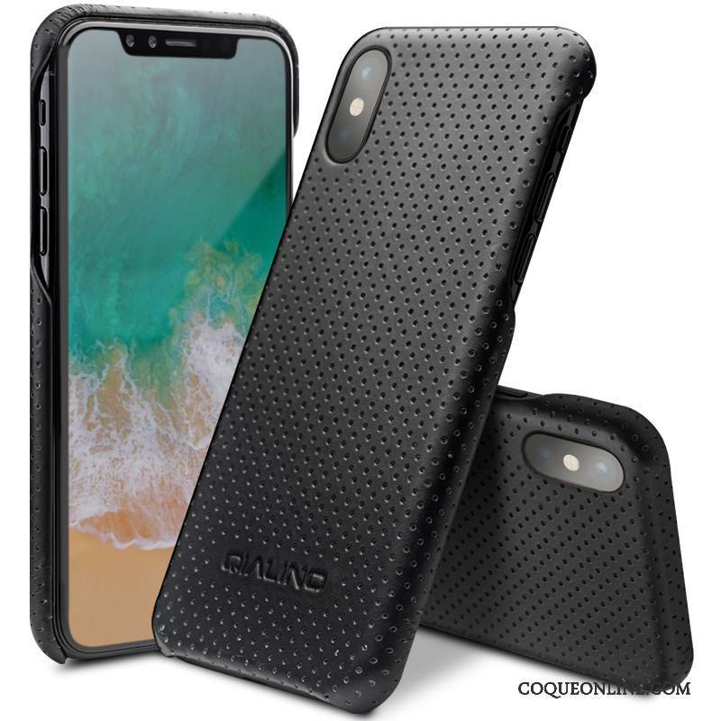 iPhone X Coque Étui Nouveau Incassable Noir Étui En Cuir Tout Compris Téléphone Portable