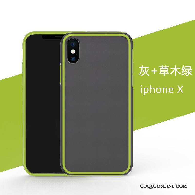 iPhone X Créatif Ornements Suspendus Étui Vert Incassable Coque De Téléphone Tout Compris