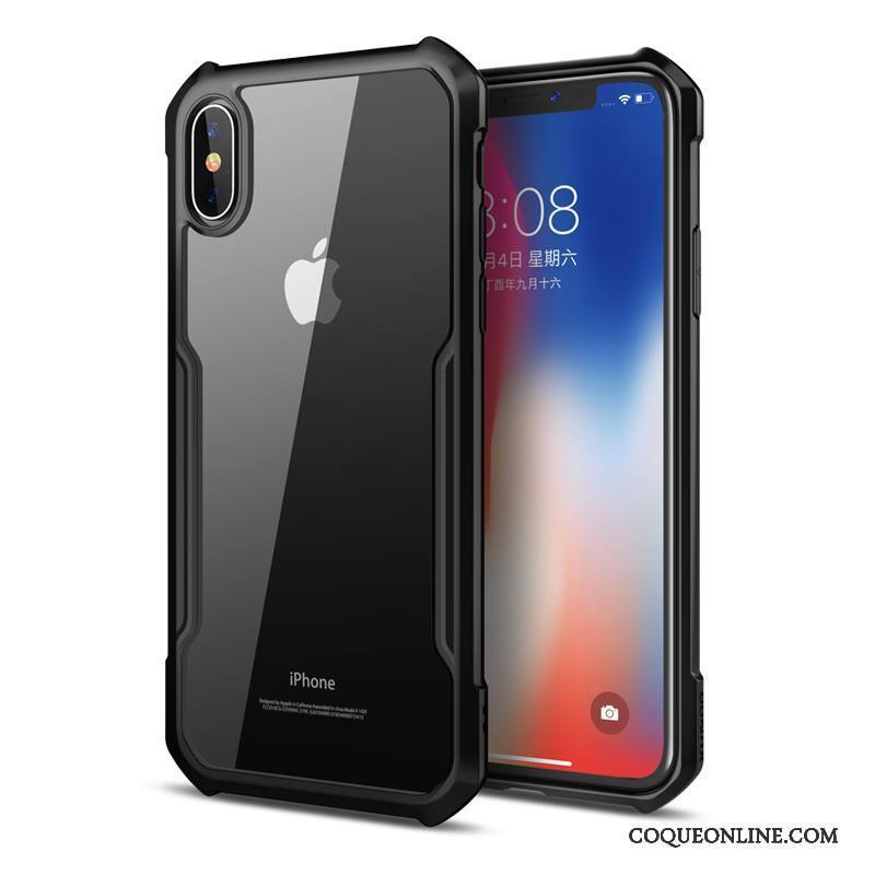 iPhone X Fluide Doux Étui Protection Coque De Téléphone Noir Tout Compris Silicone