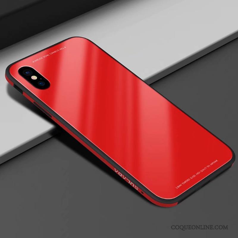 iPhone X Nouveau Fluide Doux Incassable Silicone Étui En Cuir Coque De Téléphone Rouge