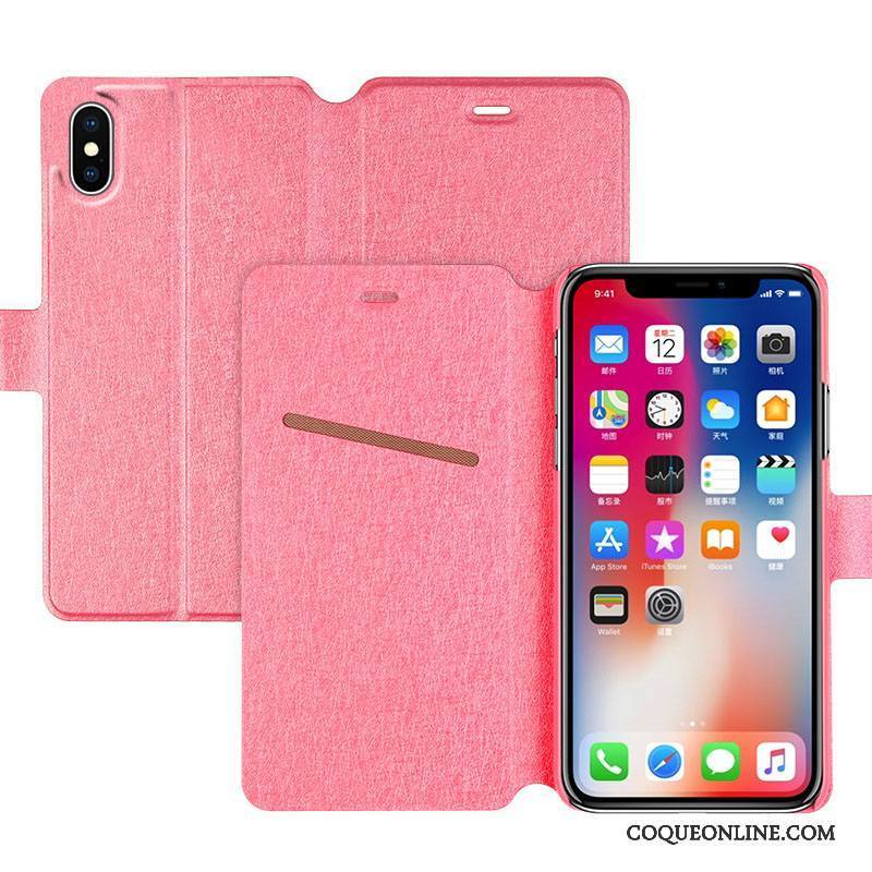 iPhone X Protection Incassable Étui En Cuir Tout Compris Membrane Clamshell Coque De Téléphone