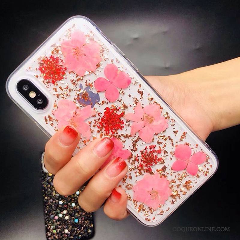 iPhone X Tout Compris Rose Incassable Coque De Téléphone Marque De Tendance Luxe Silicone