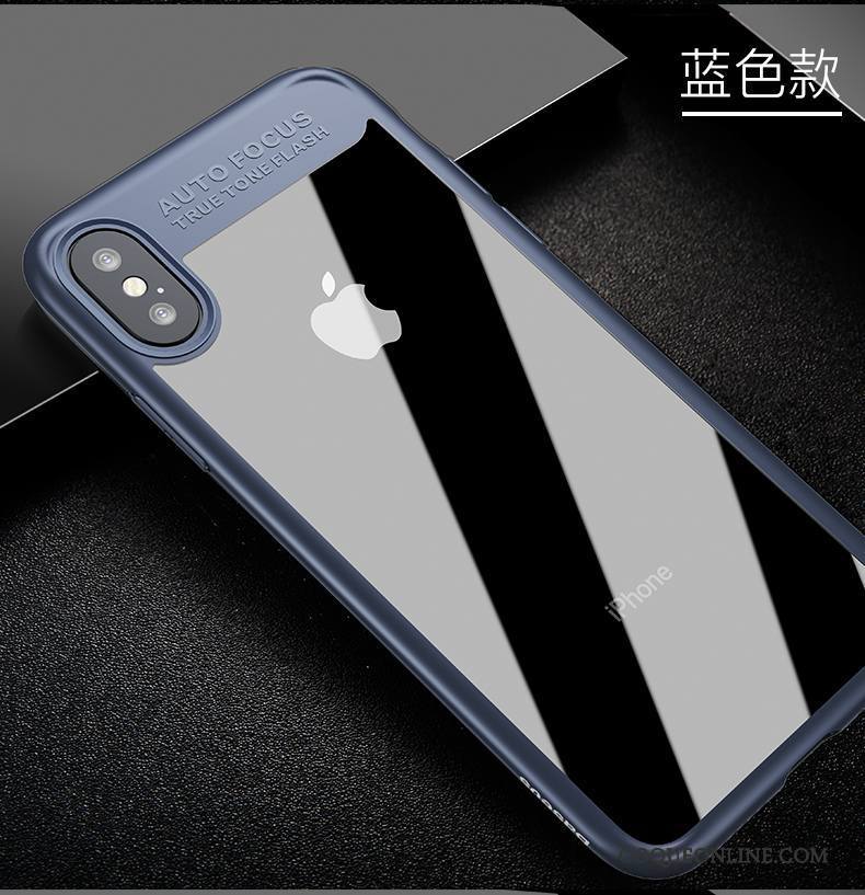 iPhone X Transparent Étui Bleu Coque De Téléphone Très Mince Tendance Nouveau
