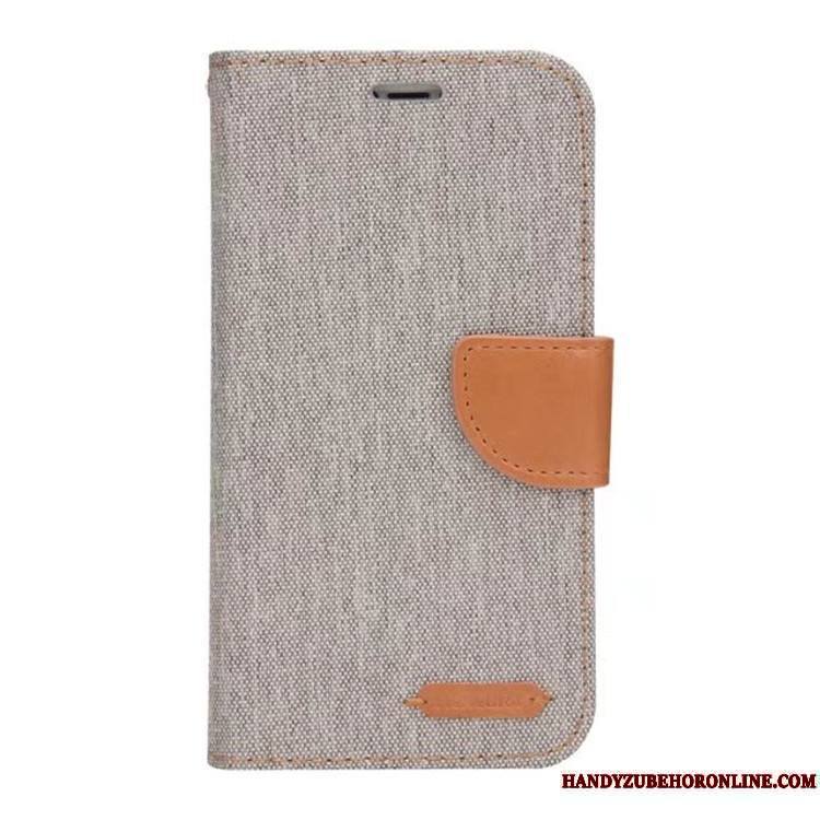 iPhone Xr Étui En Cuir Coque De Téléphone Nouveau Portefeuille Sac Carte Clamshell Gris