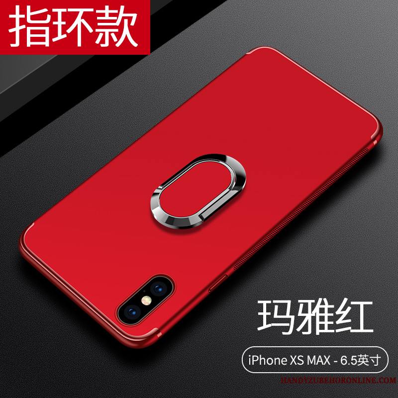 iPhone Xs Max Coque Fluide Doux Rouge Nouveau Magnétisme Tout Compris Silicone Incassable
