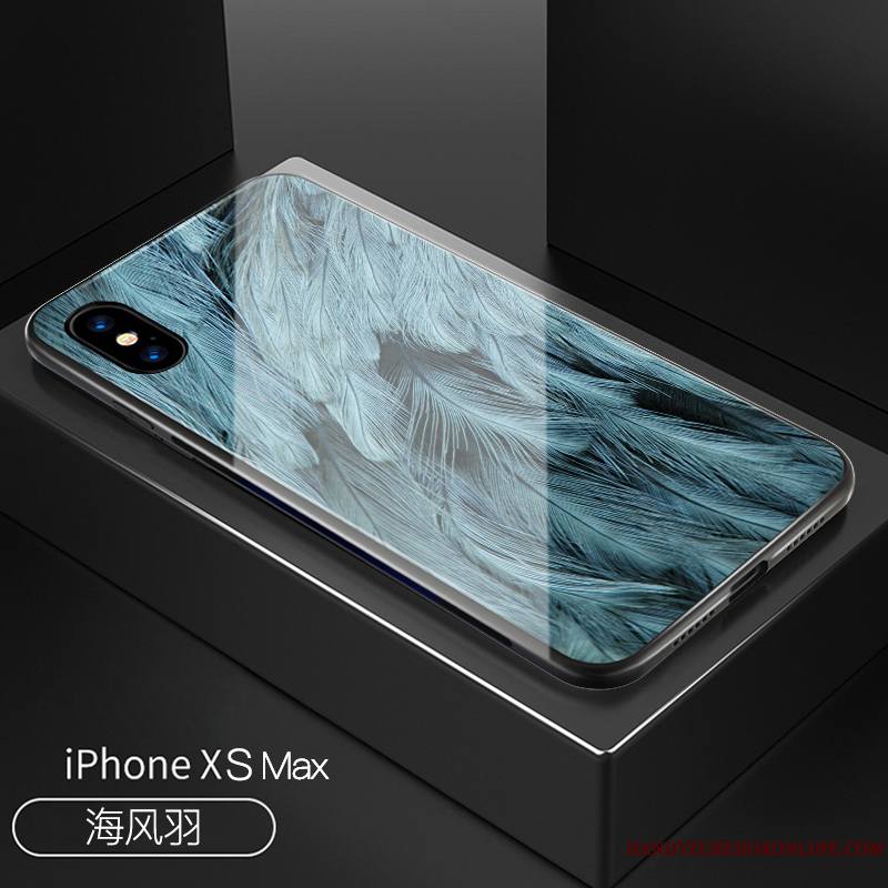 iPhone Xs Max Vent Clair Amoureux Verre Trempé Coque De Téléphone Marque De Tendance Nouveau