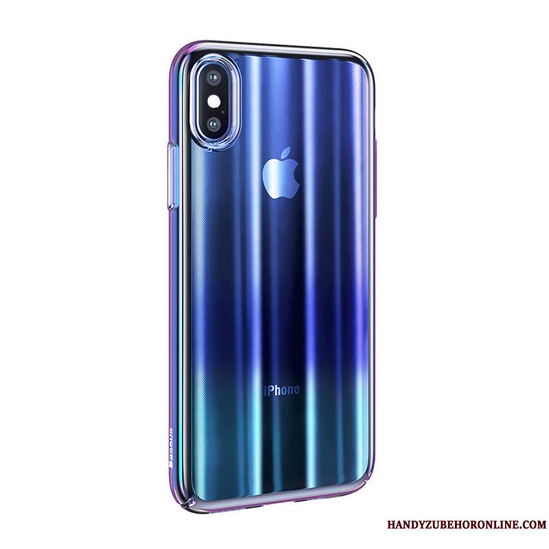 iPhone Xs Max Étui Protection Incassable Dégradé Coque De Téléphone Nouveau Bleu